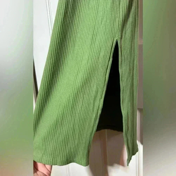 Sugarlips Lisbon Ribbed Knit Tank Midi Dress in Olive XS NEW - Picture 4 of 8